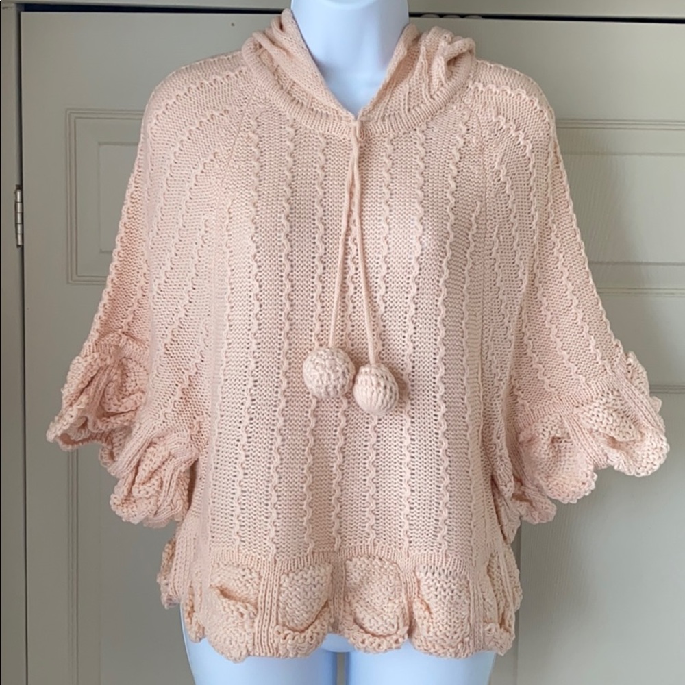 Pink Poncho Sweater